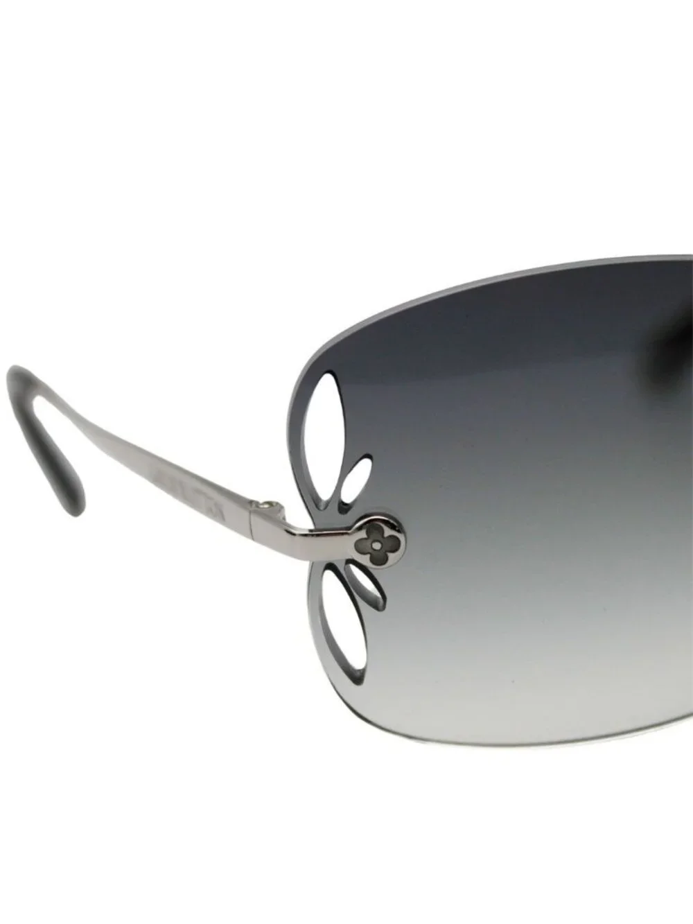 Louis Vuitton Sunglasses Metal Acetate Lily Teardrop Gray Adults Eyewear